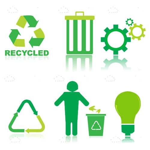 Green Recycling Icons